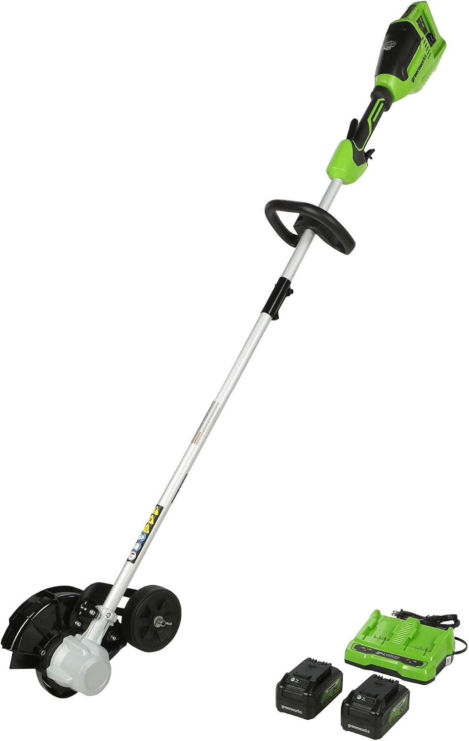 Greenworks 48V (24V x 2) 8-Inch Brushless Edger, (2) 4Ah Batteries and 4A Dual Port Charger Included, ED48L4410