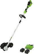 Greenworks 48V (24V x 2) 8-Inch Brushless Edger, (2) 4Ah Batteries and 4A Dual Port Charger Included, ED48L4410