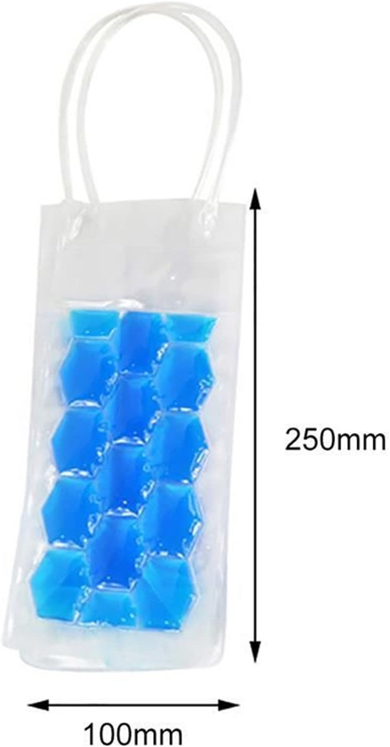 Ice Buckets Simple Portable Ice Bag White Wine Ice Cold Tool Freezer Bag Out Refrigerated Cooler Ice Bag Beer Beverage Cooling Ice Bucket Kits (Color : Red)