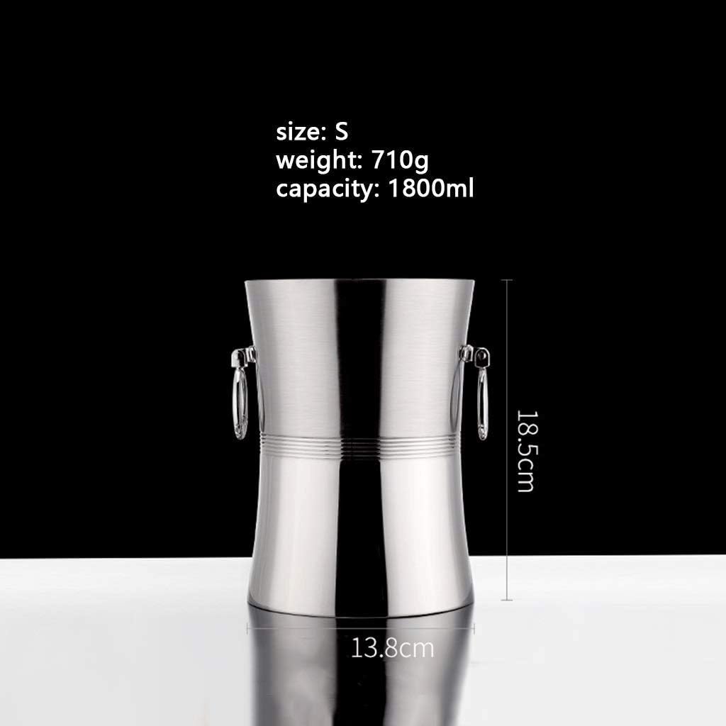 ice bucket, Ice Bucket Stainless Steel Large Thick Champagne Ice Bucket Red Wine Ice Bucket Refrigerated Ice Cube Bar