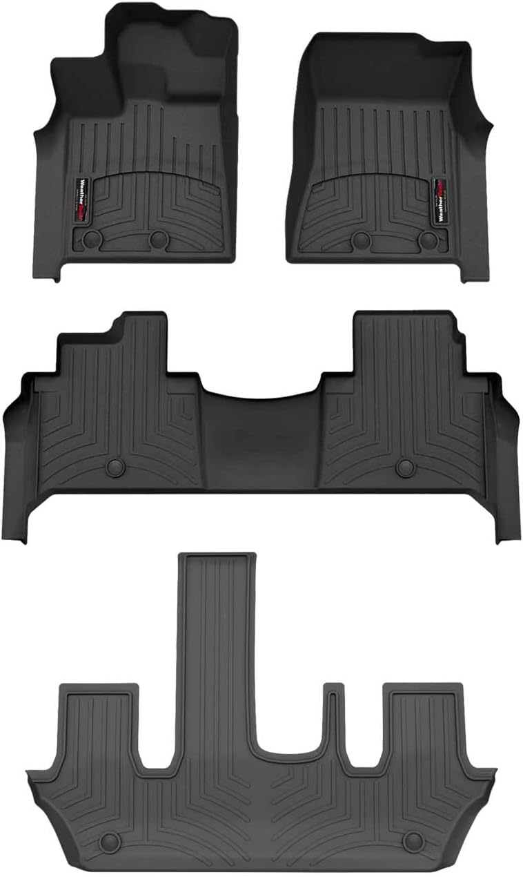 WeatherTech Custom Fit FloorLiners for Infiniti QX80, Armada, Full Set (441905-1-2-3), Black