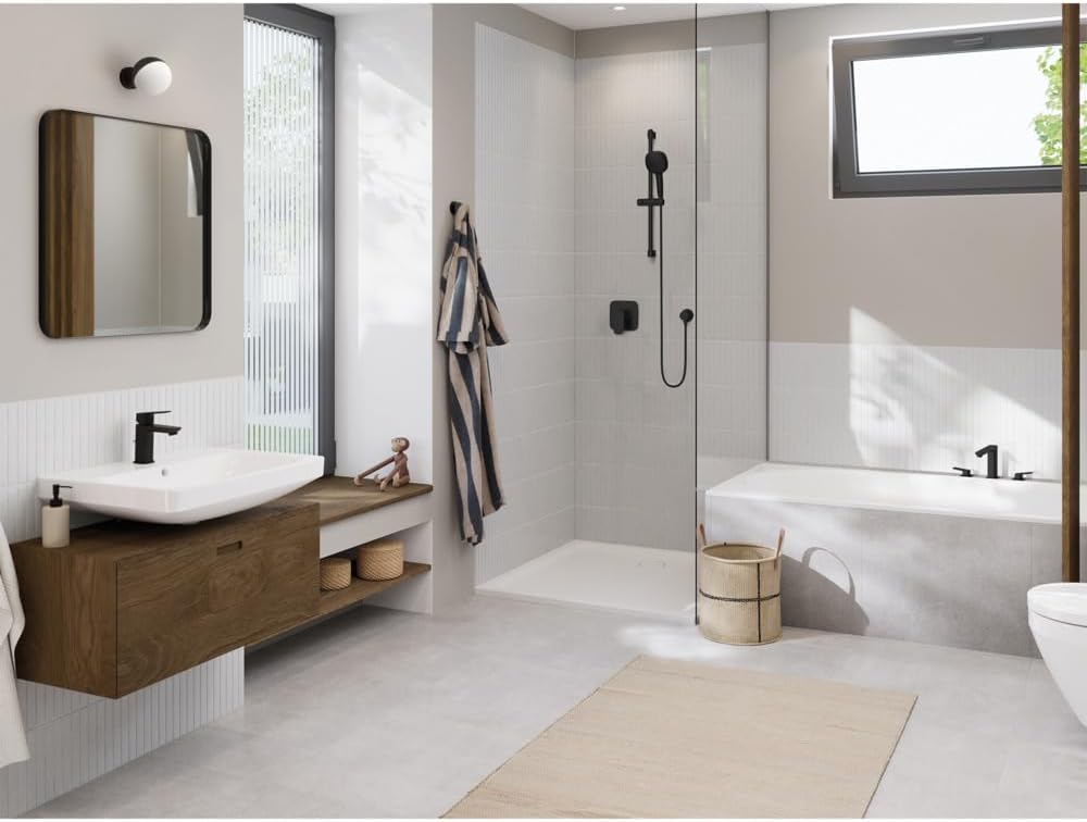 Grohe 1018982430 Cubeo Single Hole Single Handle S-Size Bathroom Faucet, 1.2 GPM, Matte Black