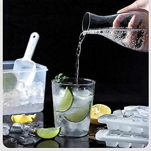 Ice Bucket,Ice Bucket with Lid and Ice Tongs,Home-Made ice Cube Tray Creative with Cover ice Lattice ice Box Commercial ice Lattice Quick-Freezer Artifact