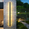 Modern Outdoor LED Wall Light with Motion Sensor - Adjustable 3000K/4500K/6000K - Black Aluminum Square Design for Indoor/Outdoor - Perfect for Bedroom, Living Room, Bathroom, Garden, Patio (120cm)