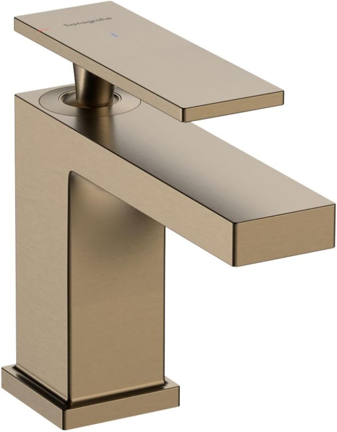 hansgrohe Tecturis E 1-Handle 1-Hole Bathroom Sink Faucet with Drain Assembly 1.2 GPM Flow Rate, in Brushed Bronze, 73002141