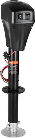 VEVOR Electric Trailer Jack, 5000 lbs, Heavy Duty RV Electric Power Tongue Jack with 2 Way Connector, Manual Crank Handle & Weatherproof Jack Cover, 10'-28.3' Lift, for RVs, Trailers & Campers, Black