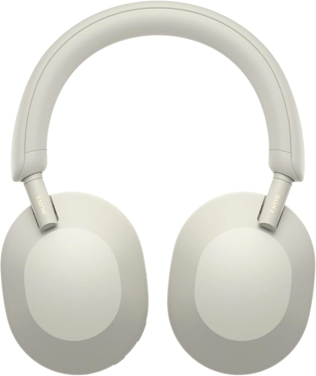 Sony WH-1000XM5 Wireless Noise Canceling Over-Ear Headphones (Silver) Bundle with Bluetooth Audio Transmitter (2 Items)