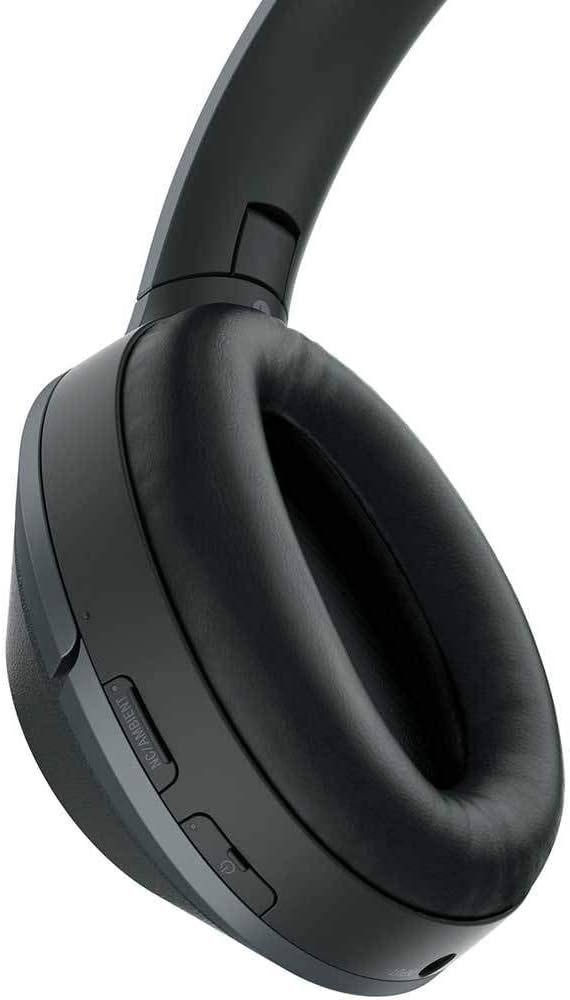 Sony Noise Cancelling Headphones WH1000XM2: Over Ear Wireless Bluetooth Headphones with Microphone - Hi Res Audio and Active Sound Cancellation - Black (2017 model)