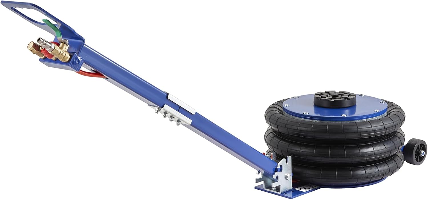 VEVOR Triple Bag Air Jack, 5 Ton/11000 lbs | Six Steel Pipes, Lift up to 18.5 inch/470 mm, 3-5 s Fast Lifting, Adjustable Handle, For Car, Garage, Repair