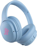 Jrumz Clarity CL01 Hybrid Active Noise Cancelling Headphones, Wireless Over Ear Bluetooth Headphones, Deep Bass, Comfort Fit Ear Pads, 40H Playtime for Home Office, Travel, Gym (Blue)