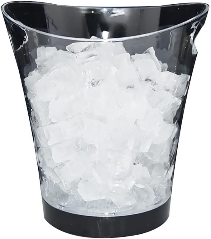 Ice Bucket,Ice Bucket with Lid and Ice Tongs,Ice Bucket,Party Ice Buckets Large Drinks Bucket Containers Ice Bucket with Discoloration Ice Bucket Wine Cooler Colors Changing Champagne Wine B