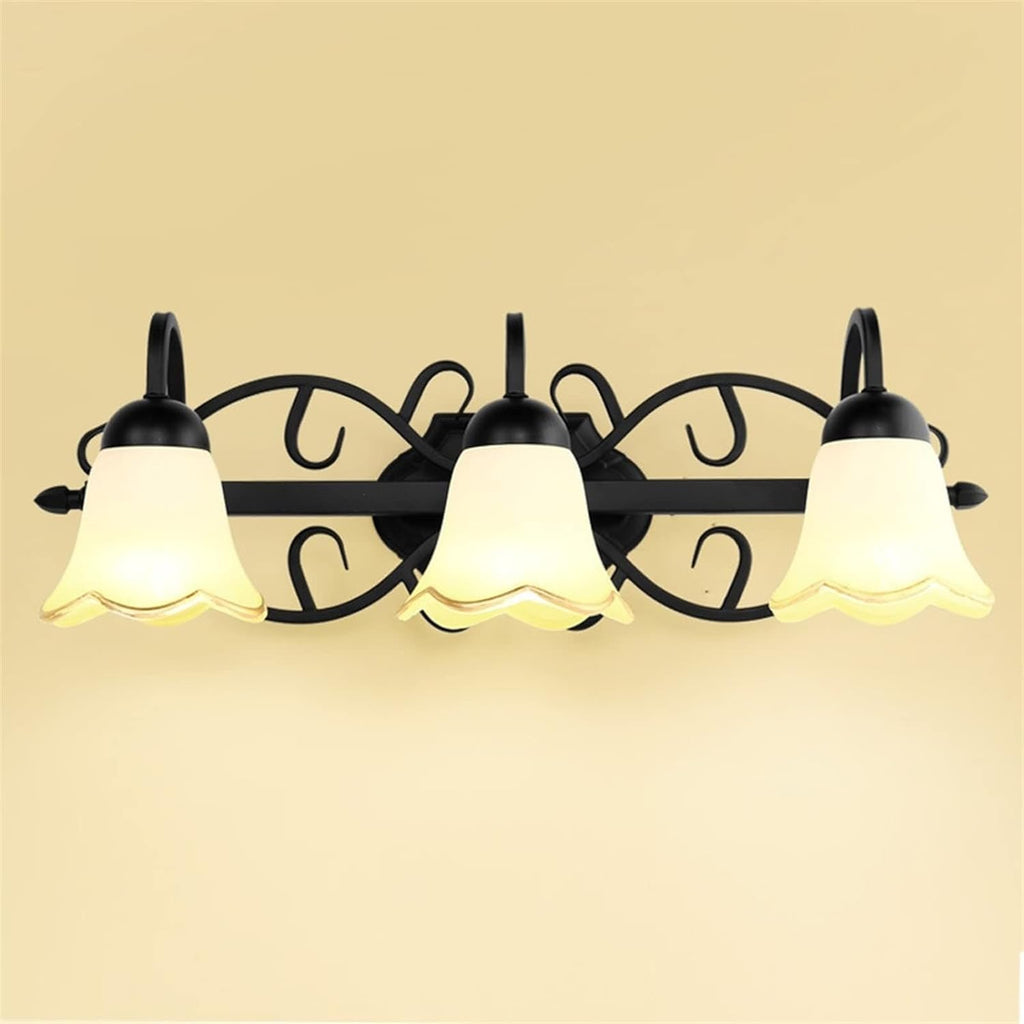 European Wall Light Mirror Compatible with Bathroom - American Black Finishing Fixture Lamp, Wrought Iron ﻿,Chandelier