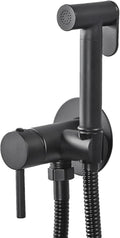 Handheld Bidet Sprayer for Toilet, Brass Bathroom Concealed Bidet Sprayer, Bidet Sprayer Set, Portable Bidet for Toilet, Wall-Mounted Mixer Hot and Cold Water for Bathroo-Black
