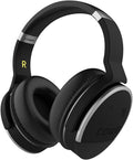 Bluetooth 5.0 Wireless Over-Ear Headphones with Mic ANC Active Noise Cancelling Foldable Headsets, Hi-Fi Stereo Deep Bass Soft Protein Earpads for Sports/TV/Work,Silver