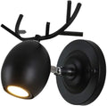 Sconce Wall Lighting Wrought Iron Wall Lamp Nordic Creative Antlers Wall Light Bedroom Wall Sconce for Living Room Bedside Dining Room Bathroom Light Fixtures(Black)