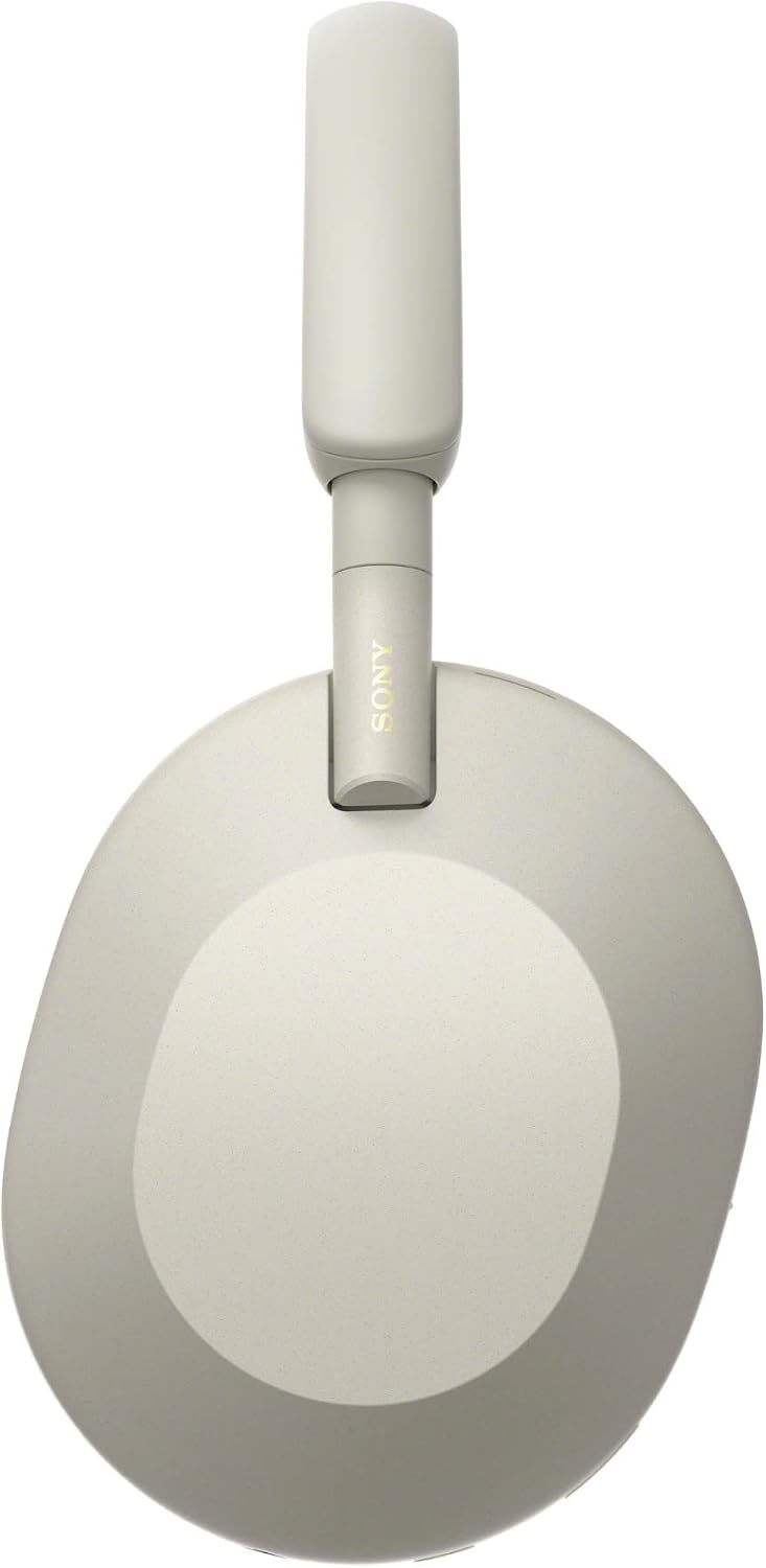 Sony WH-1000XM5 Wireless Noise Canceling Over-Ear Headphones (Silver) Bundle with Bluetooth Audio Transmitter (2 Items)