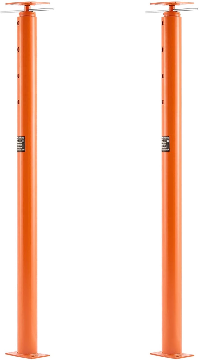 VEVOR House Floor Jacks, 2 Pack 54-150 Inch Height Range, 11200 lbs Max Load Capacity, Adjustable Support Beam Basement Jack Post Pole for Leveling, Lift Steel Telescoping Post for Temporary Support