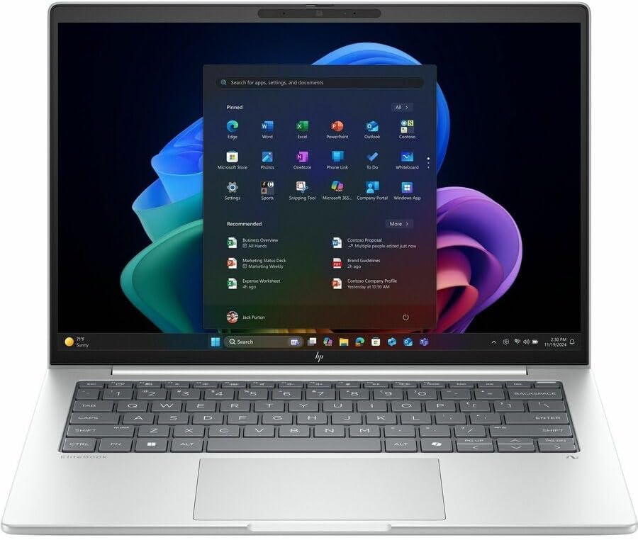 HP EliteBook 8 G1i 16' Touchscreen Notebook - WUXGA - 60 Hz - Intel Core Ultra 7 258V - 32 GB - 1 TB SSD - English Keyboard - Glacier Silver Aluminum - Intel Chip - 1920 x 1200 - Windows 11 Pro - Arc