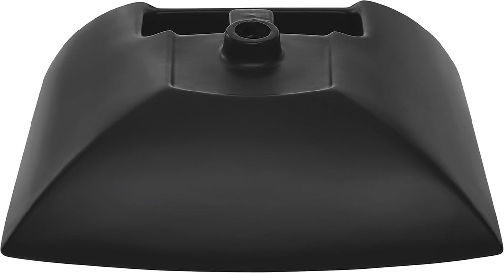 Sublime Square Two-Piece Ceramic Pedestal Bathroom Sink in Matte Black with Overflow, Single Faucet Hole, Standard 1.75 in Drain