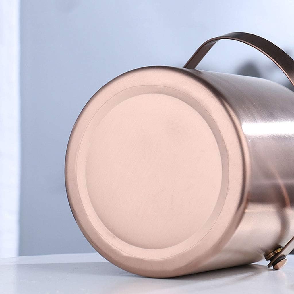 Ice Buckets Drinks Cooler Stainless Steel Ice Bucket Double Thermal Insulation Ice Buckets with Lid for Party/Home/Bar/KTV Club Bar Ice Bucket Drink Containers