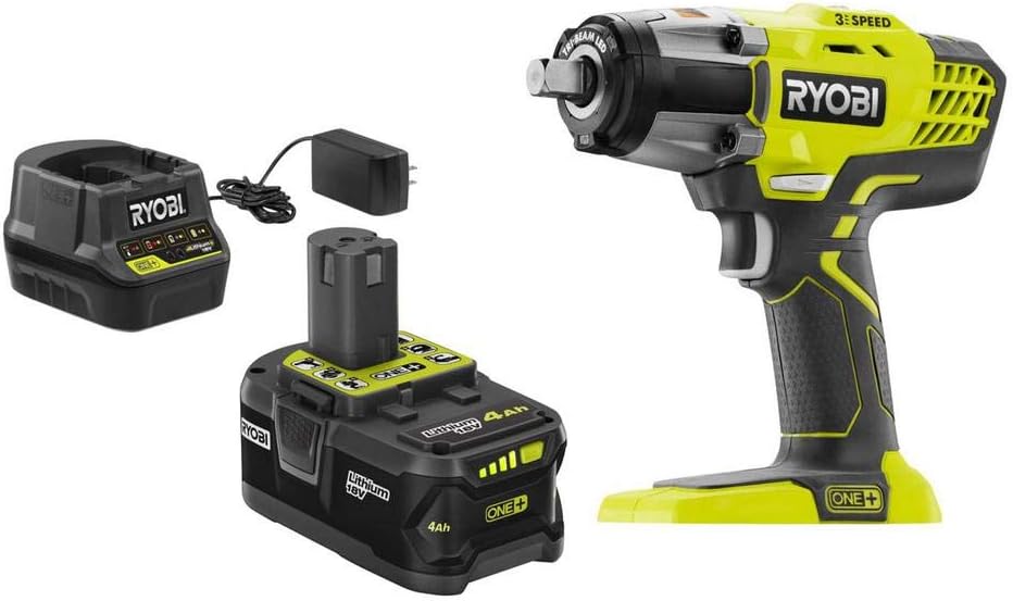 18V ONE+ 3-Speed 1/2' Impact Wrench Kit with (1) 4 Ah Battery, Charger and Bag