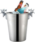 ice bucket, Ice Bucket Champagne Bucket Stainless Steel Ice Bucket Bar Commercial Ice Cube Ice Bucket Home Red Wine Ice Bucket (Color : B, Size : 16x16.8cm) (B 16x16.8cm)