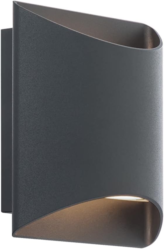 WAC Lighting dweLED, Duet 6in LED Wall Sconce 3-CCT 2700K-3000K-3500K Set to 3000K in Black