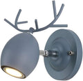 Sconce Wall Lighting Wrought Iron Wall Lamp Nordic Creative Antlers Wall Light Bedroom Wall Sconce for Living Room Bedside Dining Room Bathroom Light Fixtures(Blue)