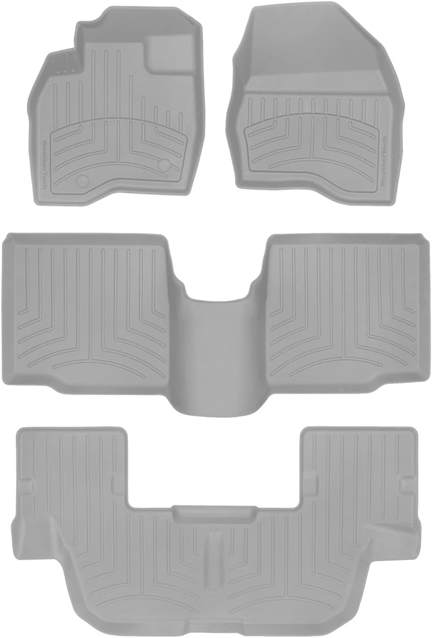 WeatherTech FloorLiner HP Custom Fit Floor Mats for Ford Explorer Full Set (467041IM-46359-2-3IM), Grey