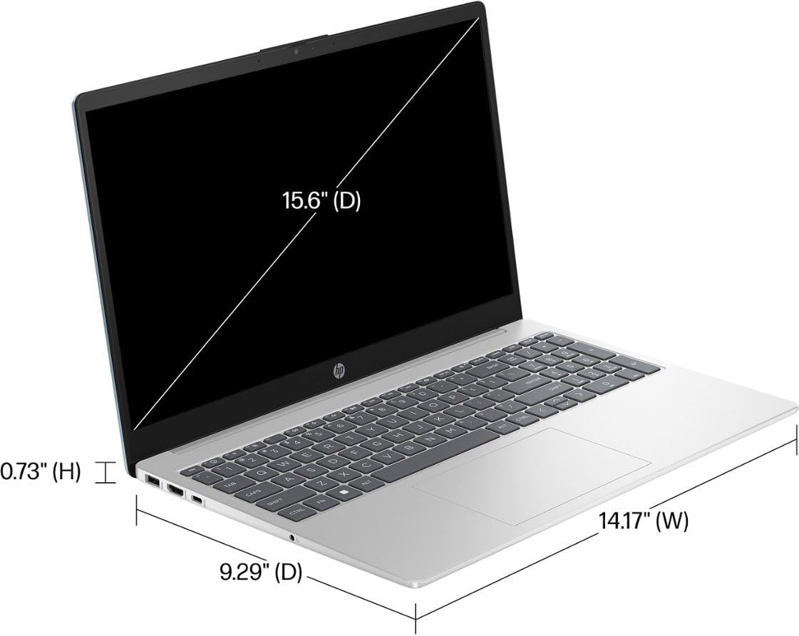 HP 2025 15-FC000 15.6' FHD IPS Touchscreen Laptop 8-Core AMD Ryzen 7 7730U AMD Radeon Graphics 64GB DDR4 2TB NVMe SSD USB-C WiFi AX BT Webcam HDMI1.4 Windows 11 Home w/RE USB