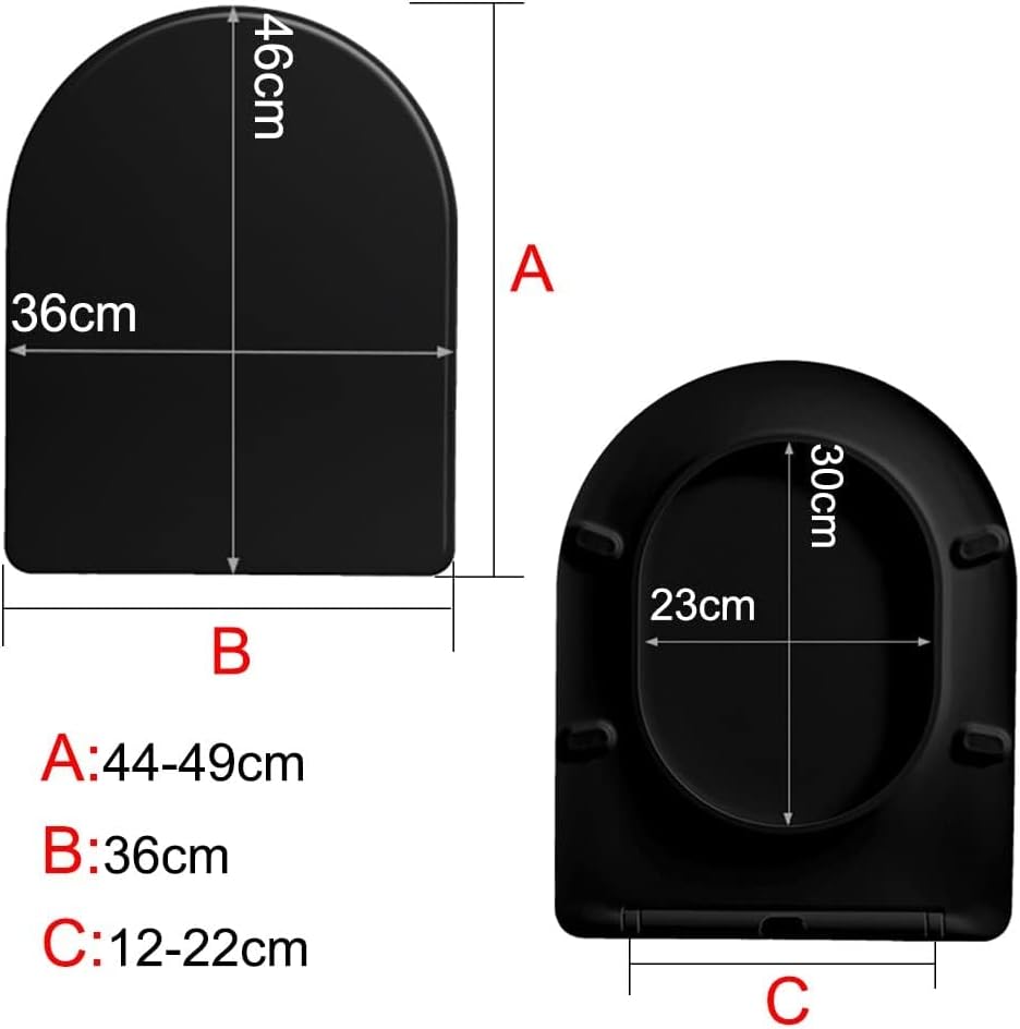 Toilet Seat Soft-Close Toilet Seat with Cover, Urea-Formaldehyde Toilet Seats, A Variety of Styles Available, Top Fixed Toilet Seat,Flat U