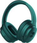 Hi-Fi Stereo Wireless Over-Ear Headphones Bluetooth 5.0 Headsets ANC Active Noise Cancelling Foldable Headphones with Mic Soft Protein Earpads for Sports/TV/Work,Green