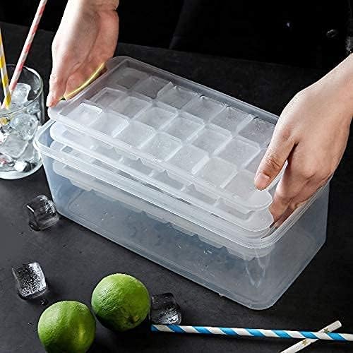 Ice Bucket,Ice Bucket with Lid and Ice Tongs,Home-Made ice Cube Tray Creative with Cover ice Lattice ice Box Commercial ice Lattice Quick-Freezer Artifact
