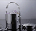 Ice Bucket,Thick Double Stainless Steel with Lid Red Wine Bar Appliance Insulation Cold Champagne Bucket