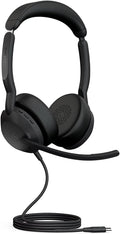 Jabra Evolve2 50 Wired Stereo Headset - with AirComfort Technology, Noise-Cancelling Mics & Active Noise Cancellation - MS Teams Certified, Works with All Other Platforms - Black