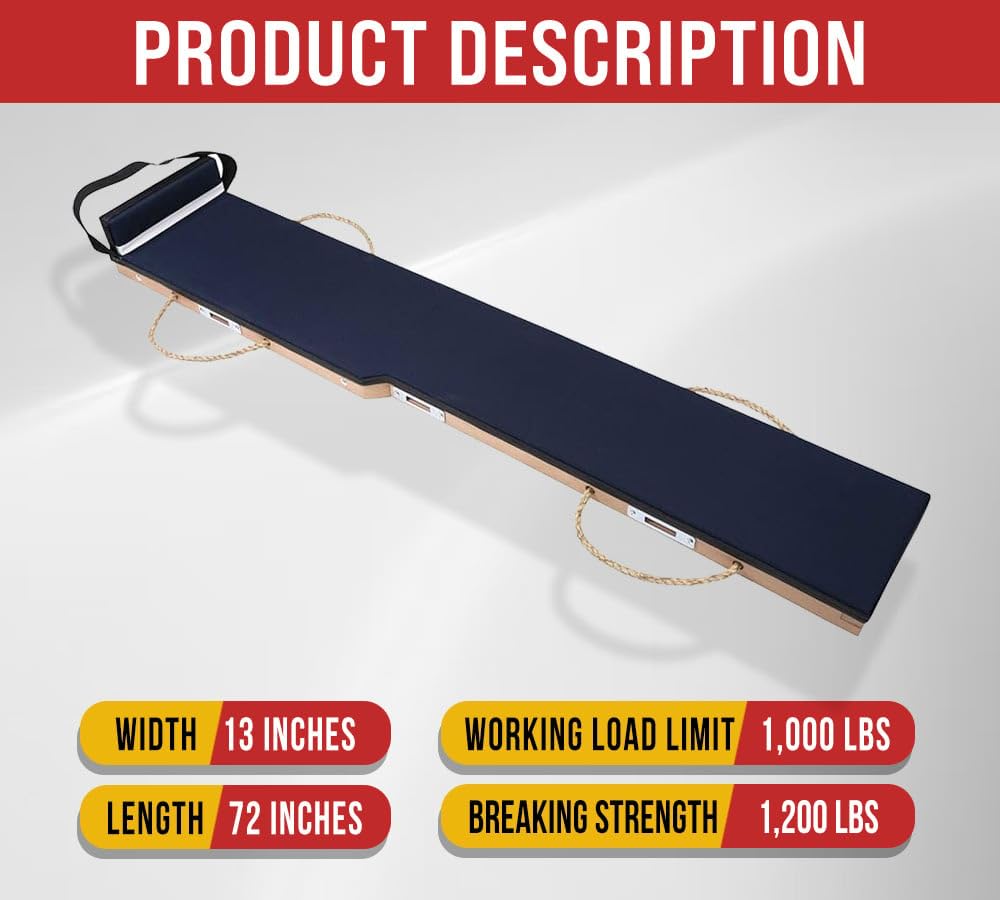 Mytee Products 6 Ft Piano Moving Pad Skid Board - Safety Board - Equipment Movers Accessories - Used for Moving Piano, Furniture (Blue)