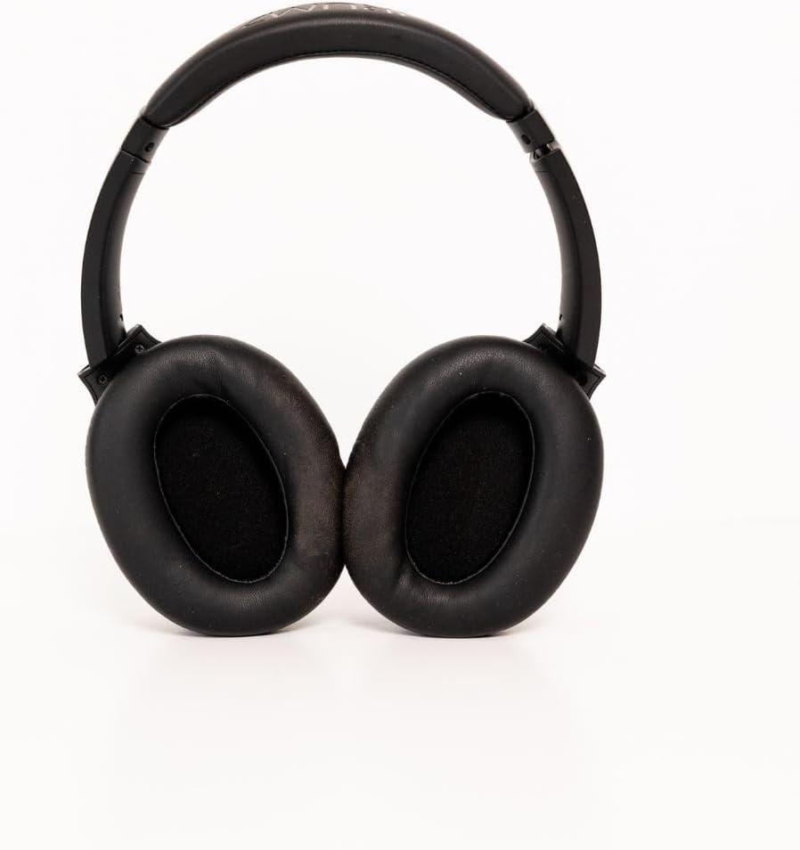 Jrumz Clarity CL01 Hybrid Active Noise Cancelling Headphones, Wireless Over Ear Bluetooth Headphones, Deep Bass, Comfort Fit Ear Pads, 40H Playtime for Home Office, Travel, Gym (Black)