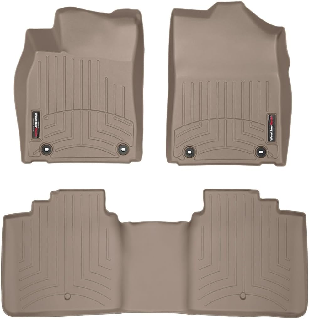WeatherTech Custom Fit FloorLiners for Lexus ES - 1st & 2nd Row (45476-1-3), Tan