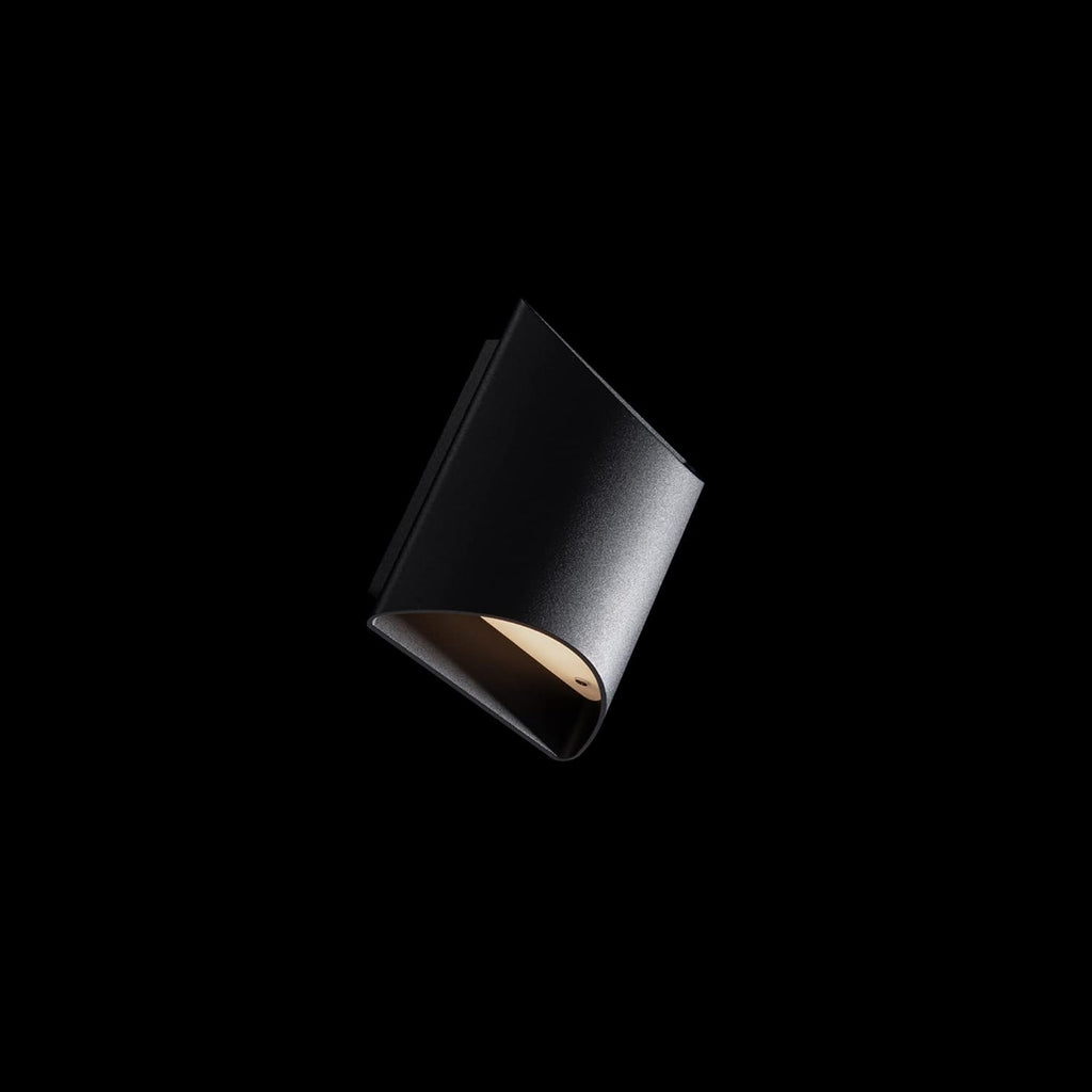 WAC Lighting dweLED, Duet 6in LED Wall Sconce 3-CCT 2700K-3000K-3500K Set to 3000K in Black