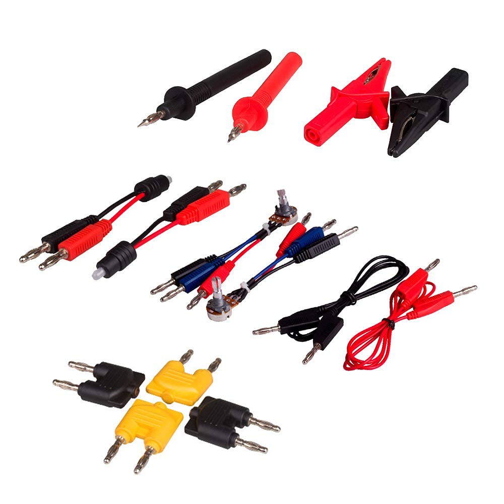 Outzone Automotive Test Lead Kit 92 Pieces Electrical Testers Auto Diagnostic Tools Wire Connectors Adapter Cables Set