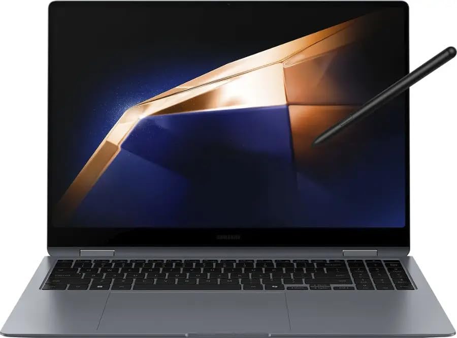 Samsung 2025 Galaxy Book4 Pro 360 2-in-1 15.6' 2880x1800 Touchs Laptop 16-Core Intel Core Ultra 7 155H 16GB LPDDR5 1TB SSD Thunderbolt 4 WiFi BT Webcam HDMI2.1 Backlit KB Fingerprint Windows 11 Pro