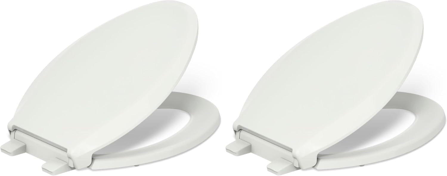 KOHLER CACHET® Nightlight Soft Close Toilet Seat Elongated, ReadyLatch®, Grip-Tight Hardware, Dune (Pack of 2)
