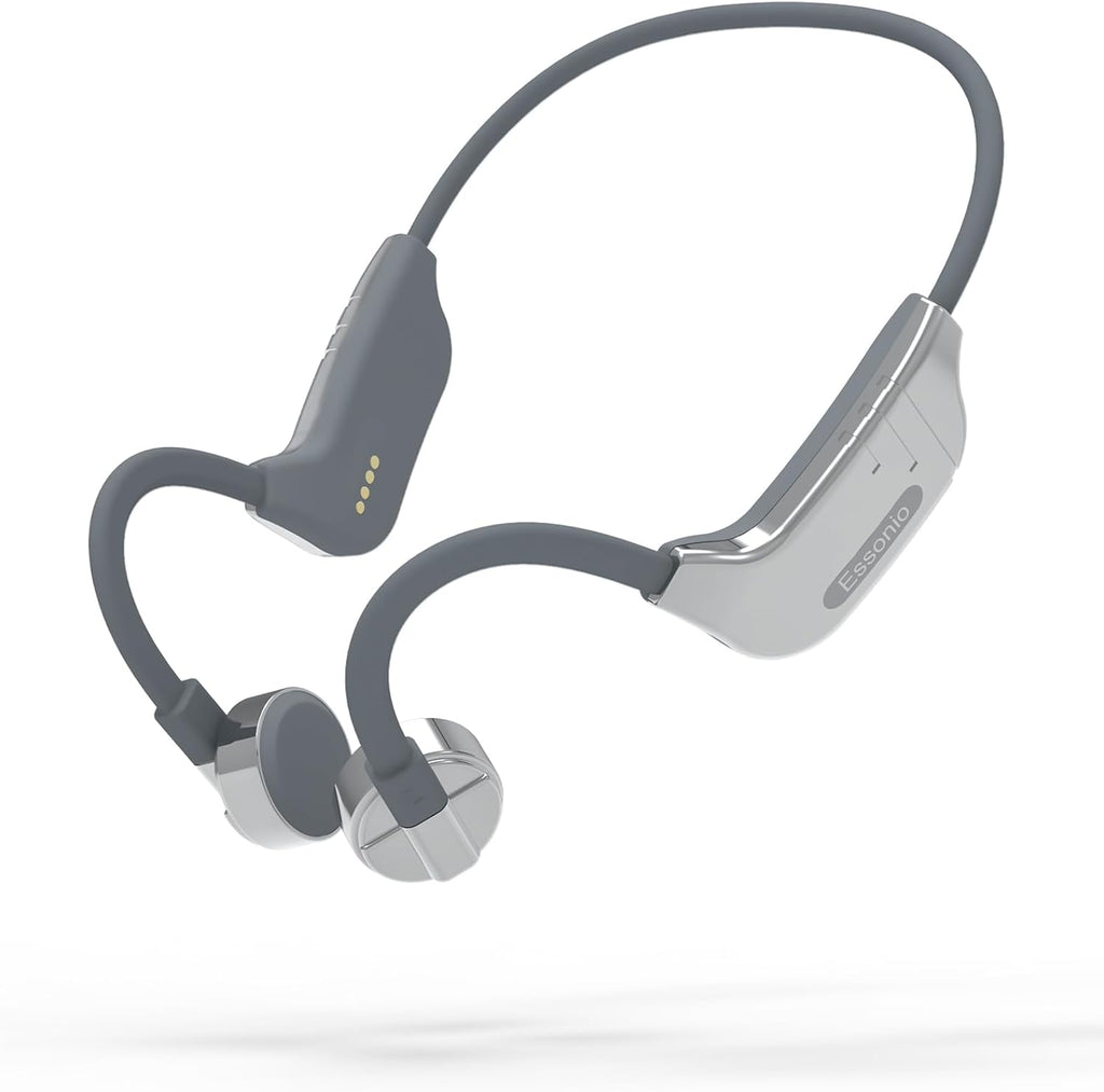 K9 Pro 3-in-1 Bone Conduction Headphones, Open Ear Bluetooth Sports Headset with Detachable Ear Tips, Waterproof MP3 Headphones with AI Voice Control, Noise Cancelling Mic for Swimming Running Gym