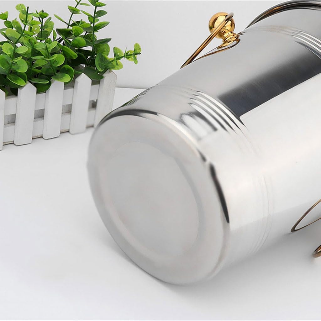 JSEIAJB Stainless Steel Ice Bucket Champagne Bucket KTV Bar Portable Red Wine Bucket