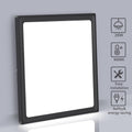 16Pack 12inch Square Black 3200LM LED Flush Mount Ceiling Light,28W White 6000K Slim Surface Mount Ceiling Light Fixture for Kitchen Bedroom Living Room