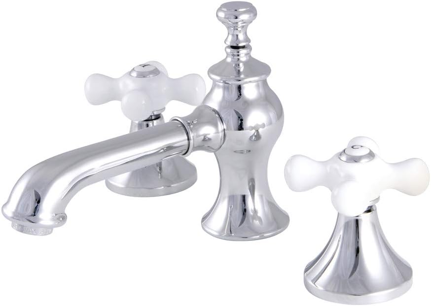 Kingston Brass KC7061PX Vintage 8' Widespread Bathroom Faucet, Polished Chrome