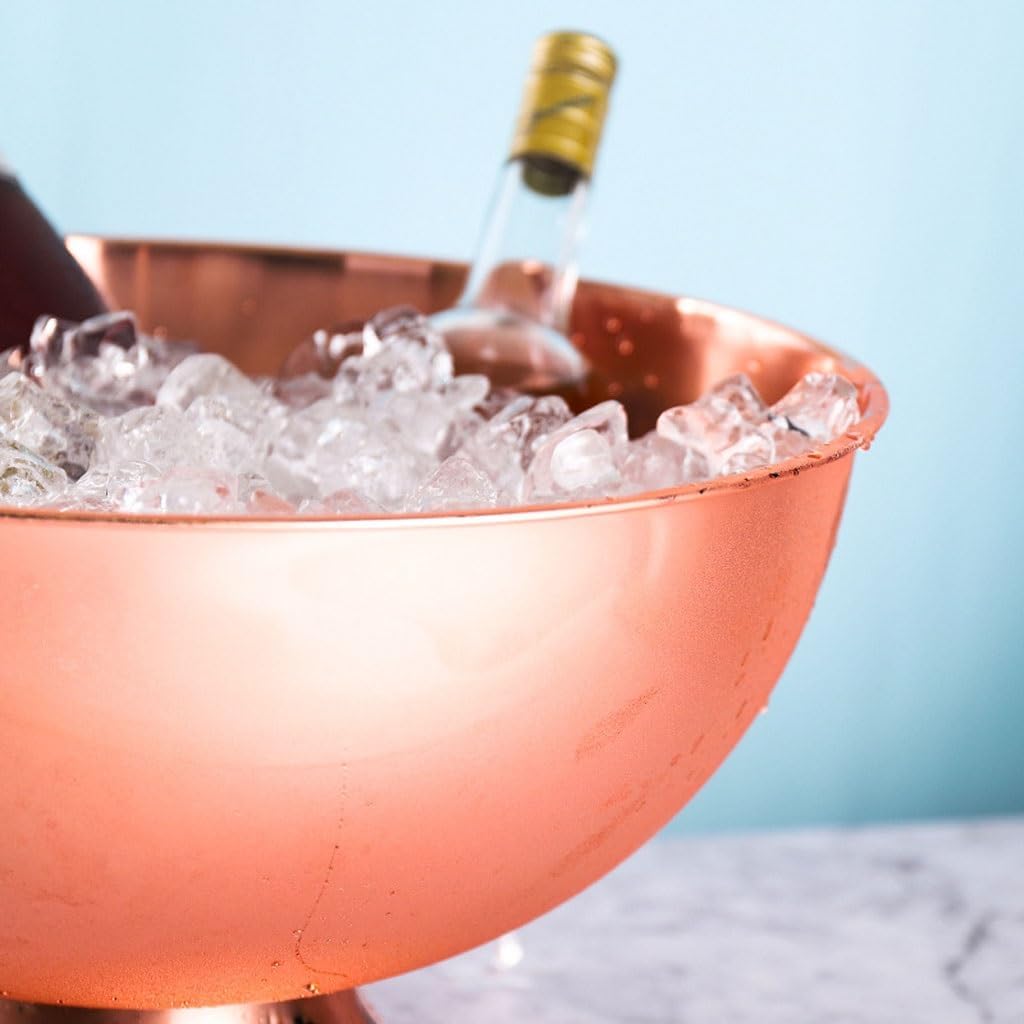 Ice Bucket Ice Bucket for Freezer Metal Champagne Basin Ice Bucket Bar Ice Grains Chilled Ktv Bar Beer Red Wine Foreign Wine Ice Bucket Ice Buckets Party Cooler Drink Cooler(B)