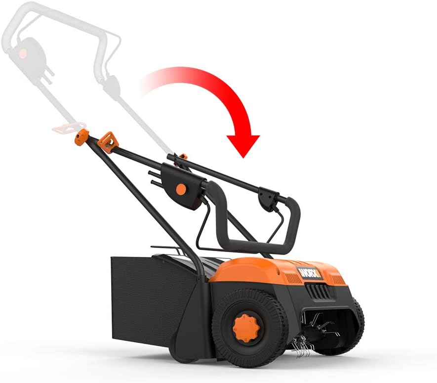 WORX 12 Amp Corded Lawn Dethatcher, Electric Scarifier Removes Deep Thatch & Improves Grass Health, WG850