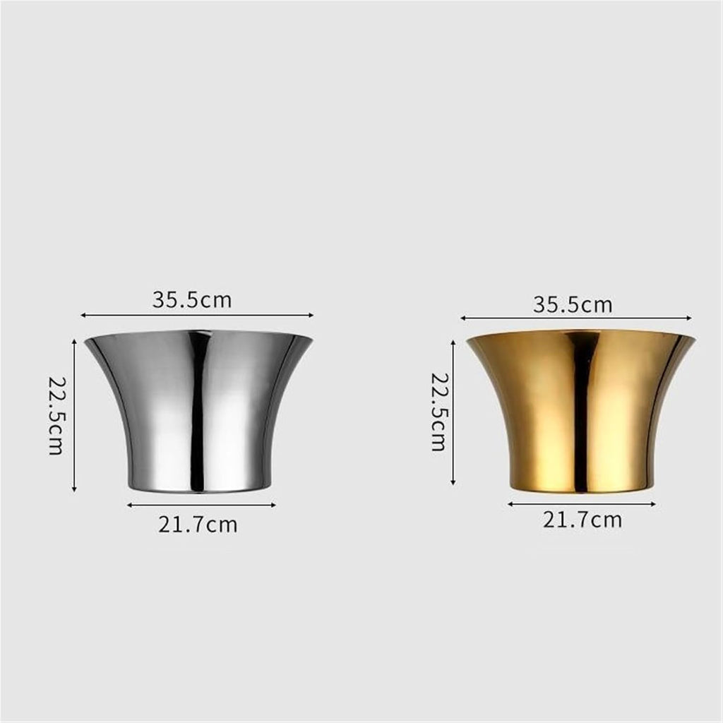 Ice Bucket Luxury Stainless Steel Ice Bucket Commercial Large Wine for Red, Champagne, Beer