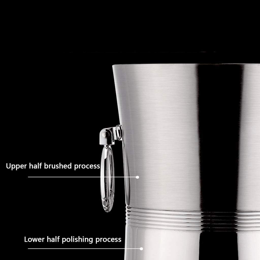 ice bucket, Ice Bucket Stainless Steel Large Thick Champagne Ice Bucket Red Wine Ice Bucket Refrigerated Ice Cube Bar